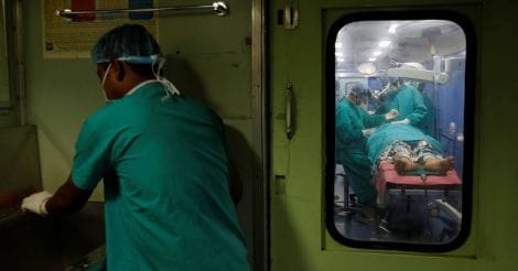 INDIA-HEALTHCARE-TRAIN