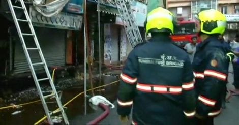 Fire breaks out in Mumbai building, part of it collapses