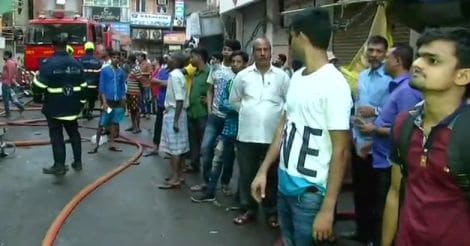 Fire breaks out in Mumbai building, part of it collapses