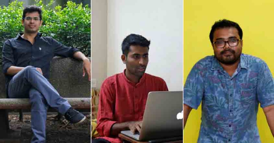 From left: Krishna Reddy Medikonda, Akhilesh Godi, and Debottam Saha | All three are IIT scholars and are petitioners challenging India's ban on homosexuality | Photos: Reuters