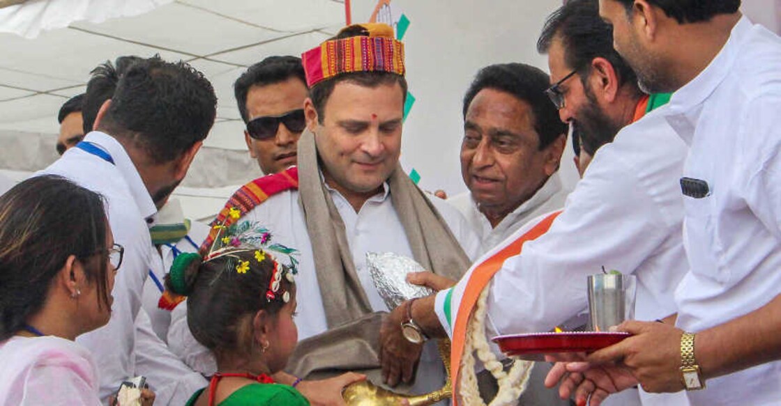 'Shiv bhakt' Rahul kickstart MP poll campaign with blessings from 11 priests 'Shiv bhakt' Rahul kickstart MP poll campaign with blessings from 11 priests