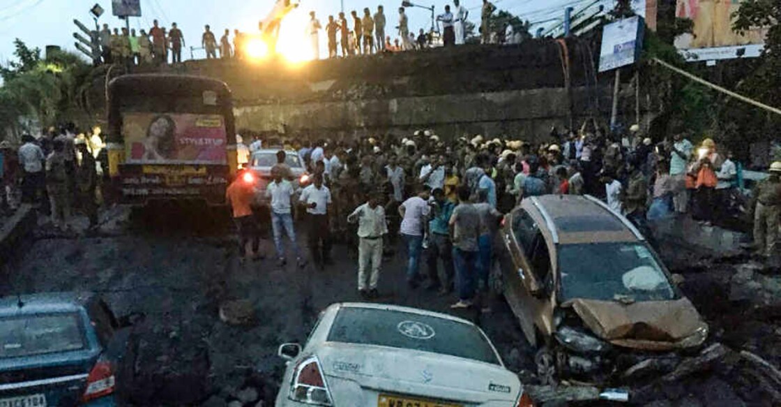 1 killed, many trapped as bridge in busy Kolkata locality collapses