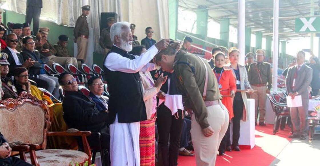Mizoram Guv Kummanam addresses empty ground on R-Day 