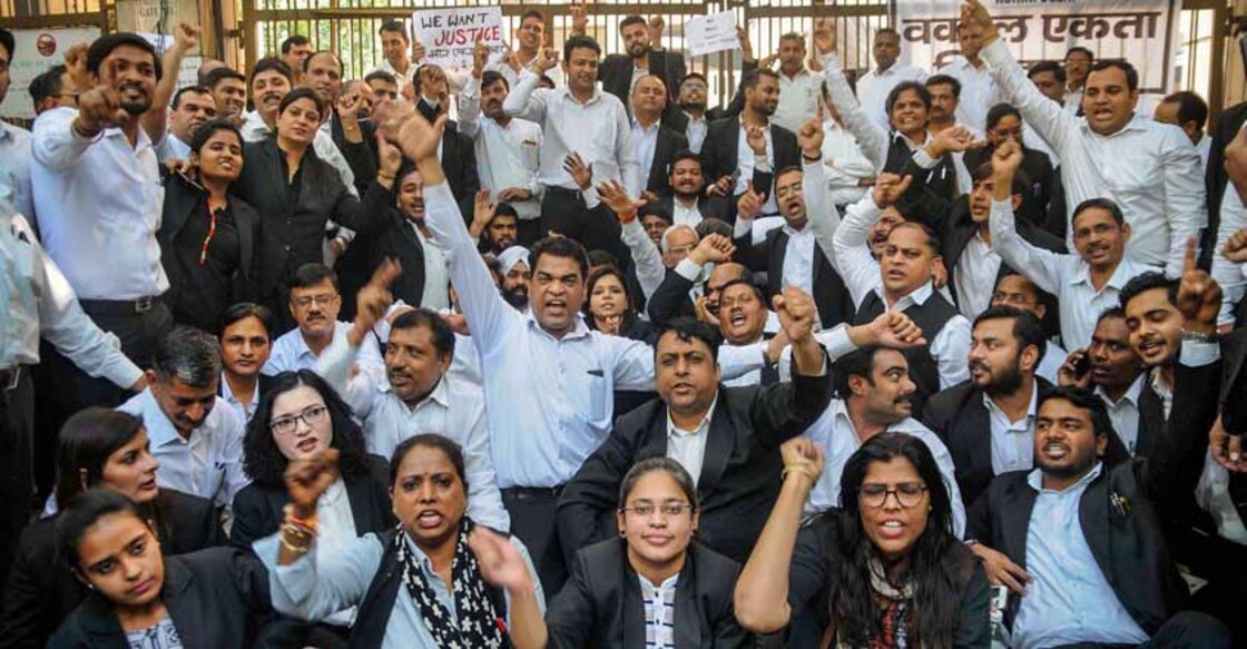 Delhi lawyers abstain from work for third day after clash with police