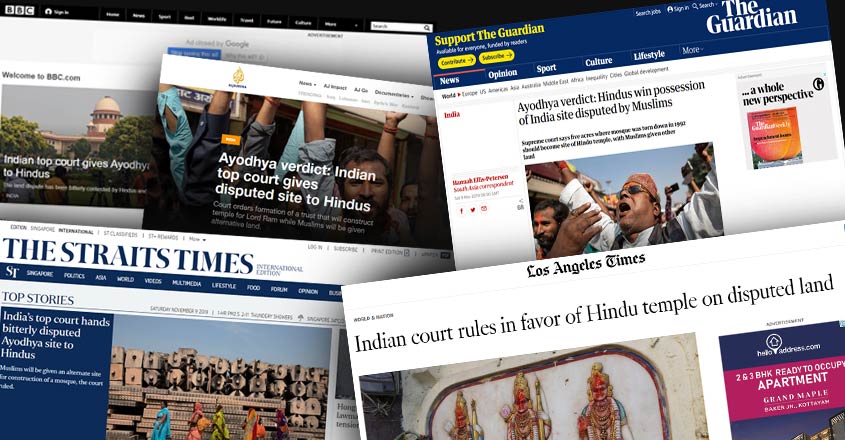 'Indian top court gives the holy site to Hindus': How international media covered Ayodhya verdict