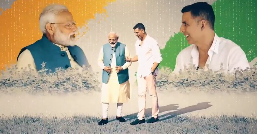 Akshay Kumar and Narendra Modi Akshay Kumar and Narendra Modi