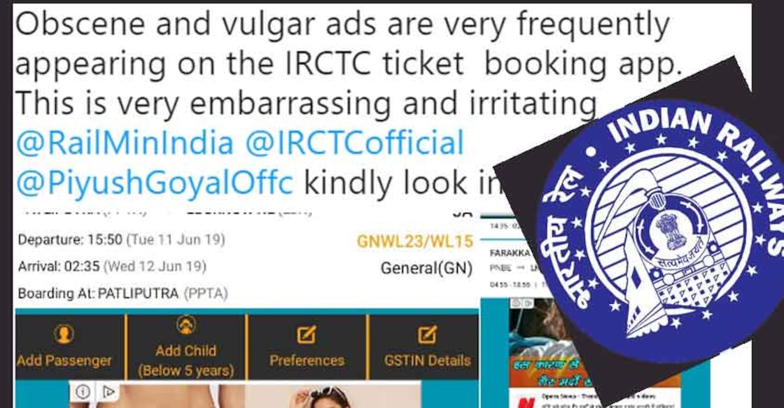 IRCTC user complains of vulgar ads, railway says 'clear your browsing history'