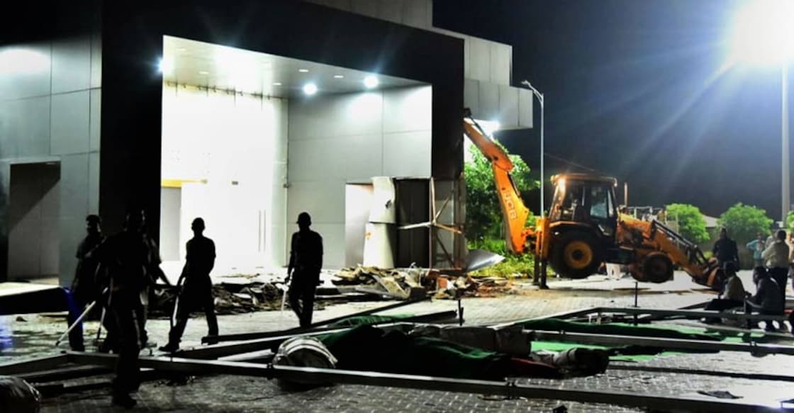 Jagan govt demolishes Rs 9cr hall built by Naidu