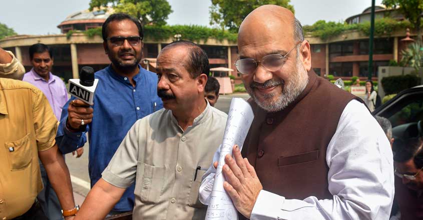 NSA Ajit Doval briefs Amit Shah on Kashmir situation NSA Ajit Doval briefs Amit Shah on Kashmir situation