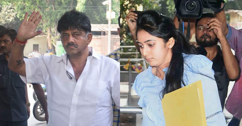 D K Shivakumar and daughter Aishwarya