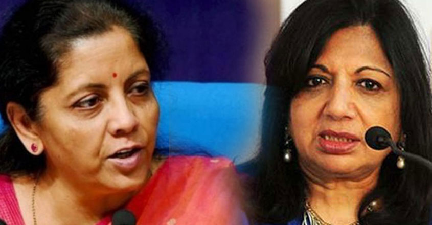 Nirmala Sitharaman, Kiran Mazumdar-Shaw in twitter spat over e-cigarette ban Nirmala Sitharaman, Kiran Mazumdar-Shaw in twitter spat over e-cigarette ban