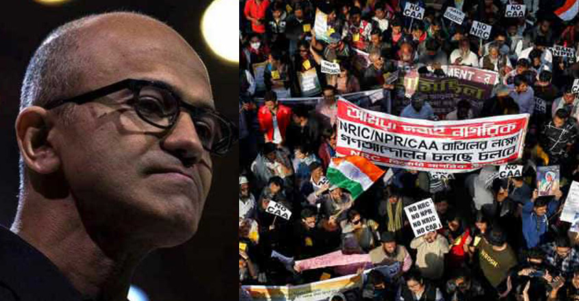 Microsoft CEO Nadella voices concern over CAA, hopes immigrants will lead MNCs in India Microsoft CEO Nadella voices concern over CAA, hopes immigrants will lead MNCs in India