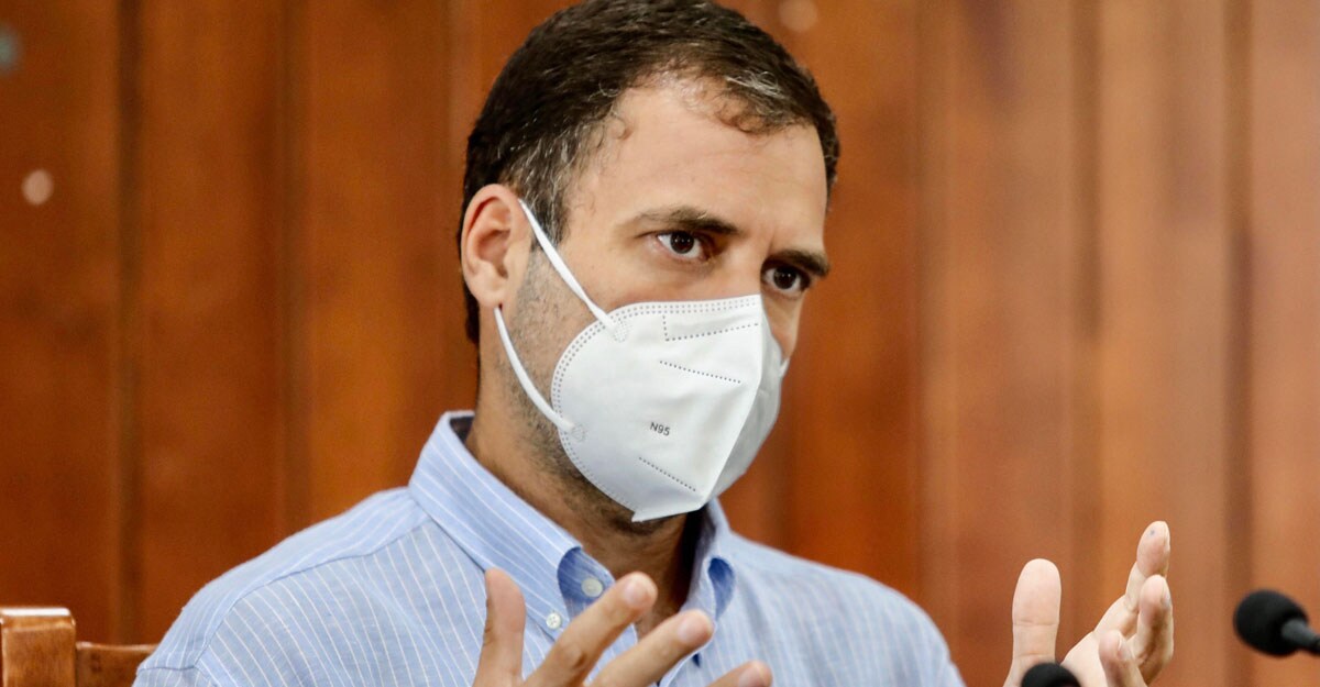  Congress MP Rahul Gandhi addresses the media during a visit to his parliamentary constituency Wayanad, Tuesday, Oct 20, 2020. (PTI Photo)