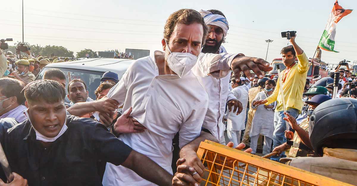 Rahul, Priyanka on way to Hathras after high drama, SIT completes probe into Dalit teen's death Rahul, Priyanka on way to Hathras after high drama, SIT completes probe into Dalit teen's death