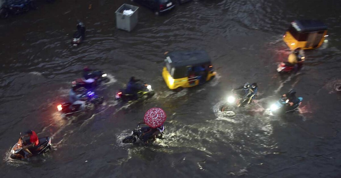 Chennai roads inundated as cyclone Nivar triggers intermittent rain