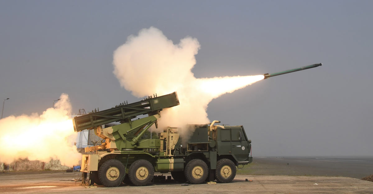 Extended version of Pinaka rocket system test-fired successfully Extended version of Pinaka rocket system test-fired successfully