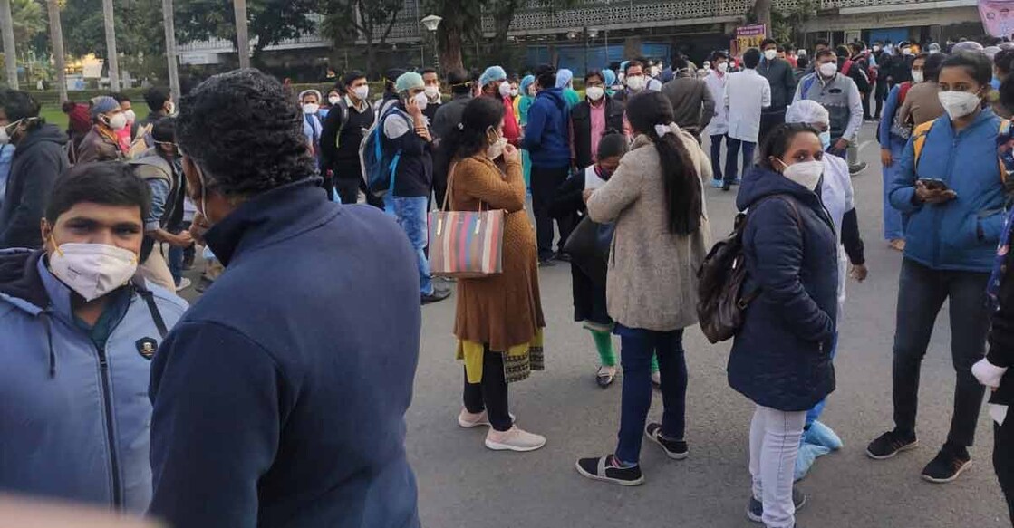 AIIMS Delhi nurses on indefinite strike against contract terms