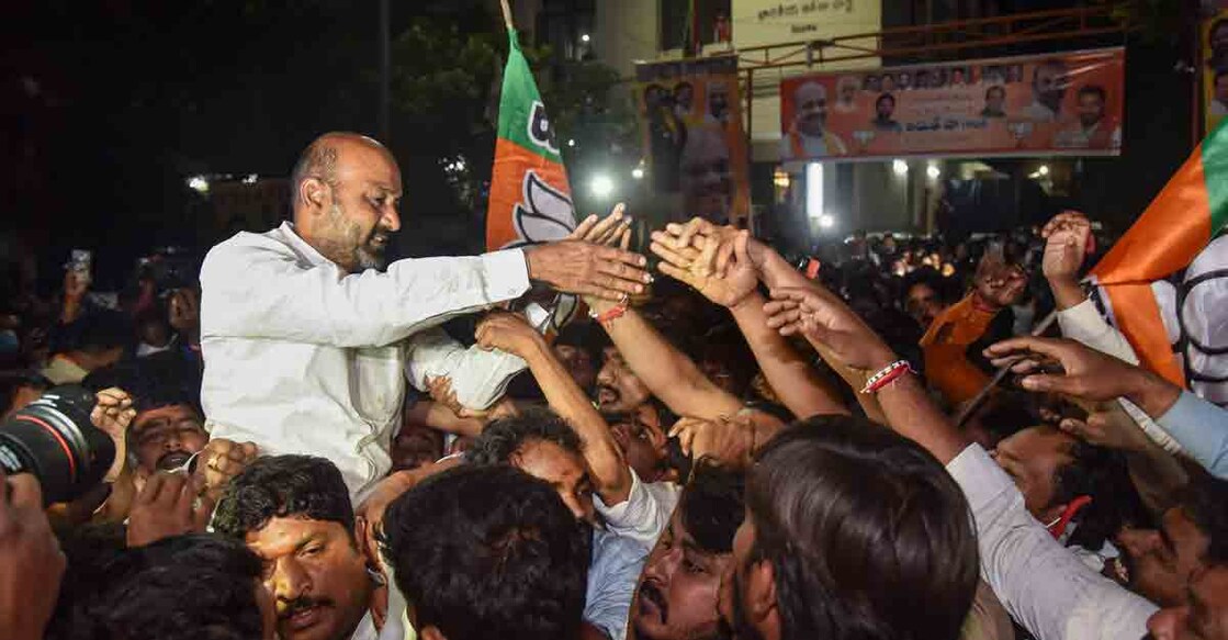 Hyderabad polls | TRS falls short of majority as BJP makes big gains