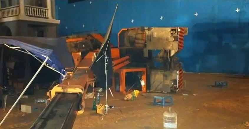 cinema-shooting-location-accident The site of accident located at Nasrampeth near Poonamallee. Photo: Twitter