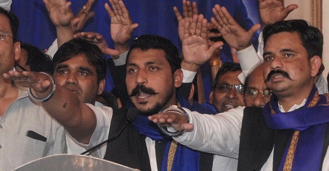 PTI15-03-2020_000136BBhim Army chief Chandrashekhar Azad launches Azad Samaj Party