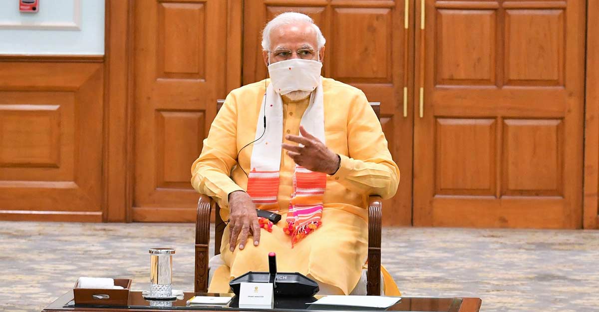 PM Modi interacts with CMs on ways to strengthen COVID-19 containment strategy PM Modi interacts with CMs on ways to strengthen COVID-19 containment strategy