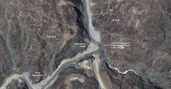 New Chinese structures are visible in the Galwan area near the Indian border in satellite images.