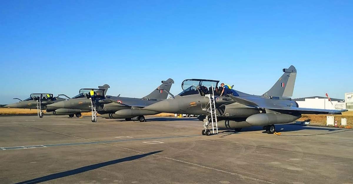 First batch of 5 Rafale jets for India takes off from France First batch of 5 Rafale jets for India takes off from France