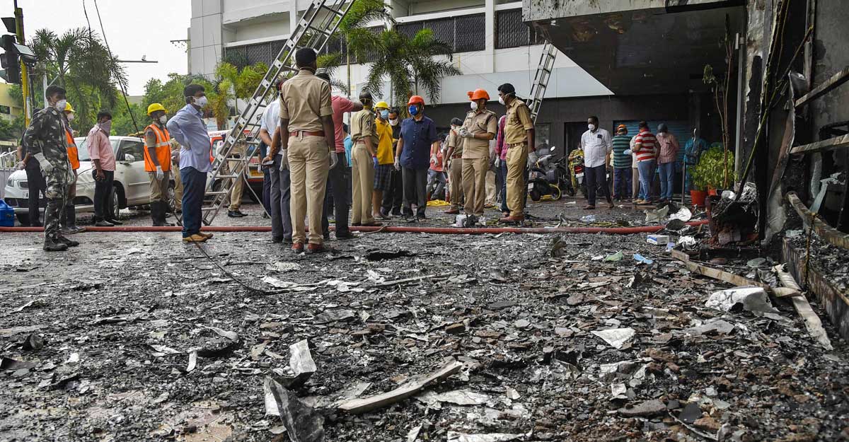 10 patients killed in fire at Vijayawada hotel converted as COVID care ...