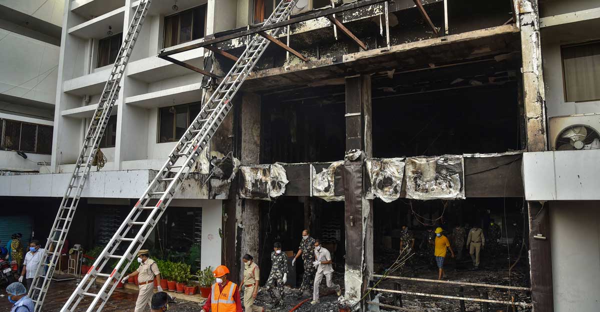 10 patients killed in fire at COVID care facility in AP