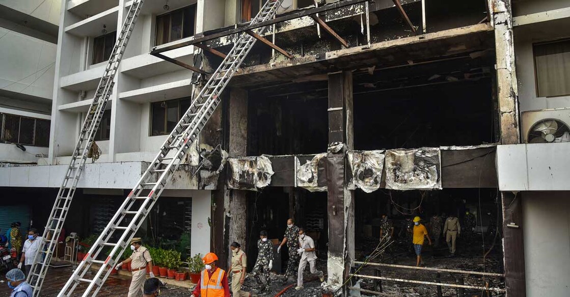 10 patients killed in fire at COVID care facility in AP