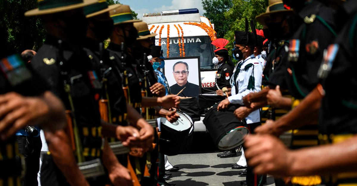 State funeral for Pranab Mukherjee at Lodhi crematorium State funeral for Pranab Mukherjee at Lodhi crematorium
