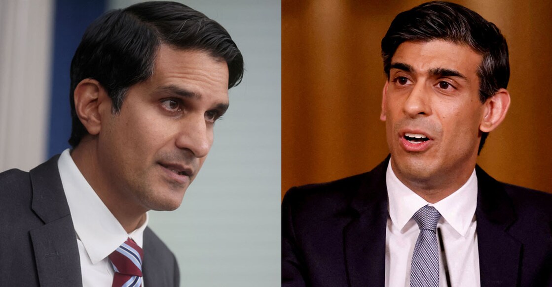 Daleep Singh (left) and Rishi Sunak (right). File Photo: Reuters
