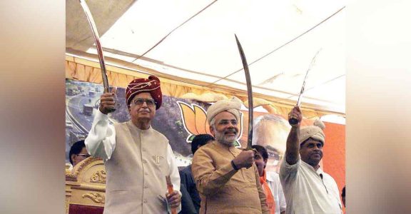Modi with sword Modi with sword