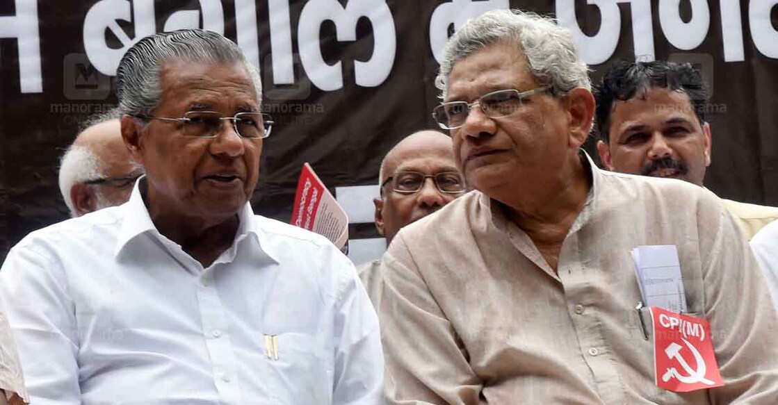 Pinarayi Vijayan, Sitaram Yechury. File photo