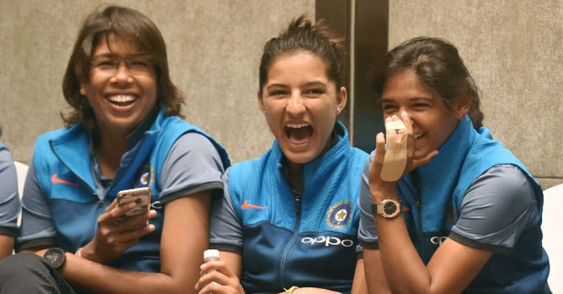 Jhulan Goswami, Sushma Verma and Harmanpreet Kaur Indian Women's Cricket team players Jhulan Goswami, Sushma Verma and Harmanpreet Kaur during a press conference in Mumbai on Wednesday. PTI