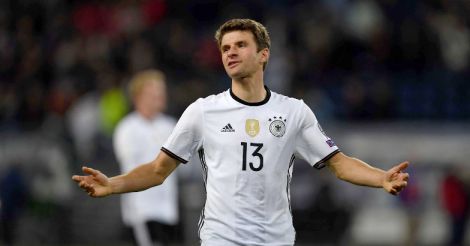 Muller strikes twice as Germany cruise to victory