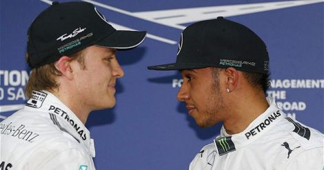 Nico Rosberg and Lewis Hamilton 