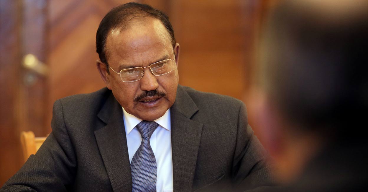 Ajit Doval India's National Security Advisor Ajit Doval speaks during a meeting with Russian Foreign Minister Sergei Lavrov in Moscow, Russia May 10, 2018. Maxim Shipenkov/Pool via Reuters