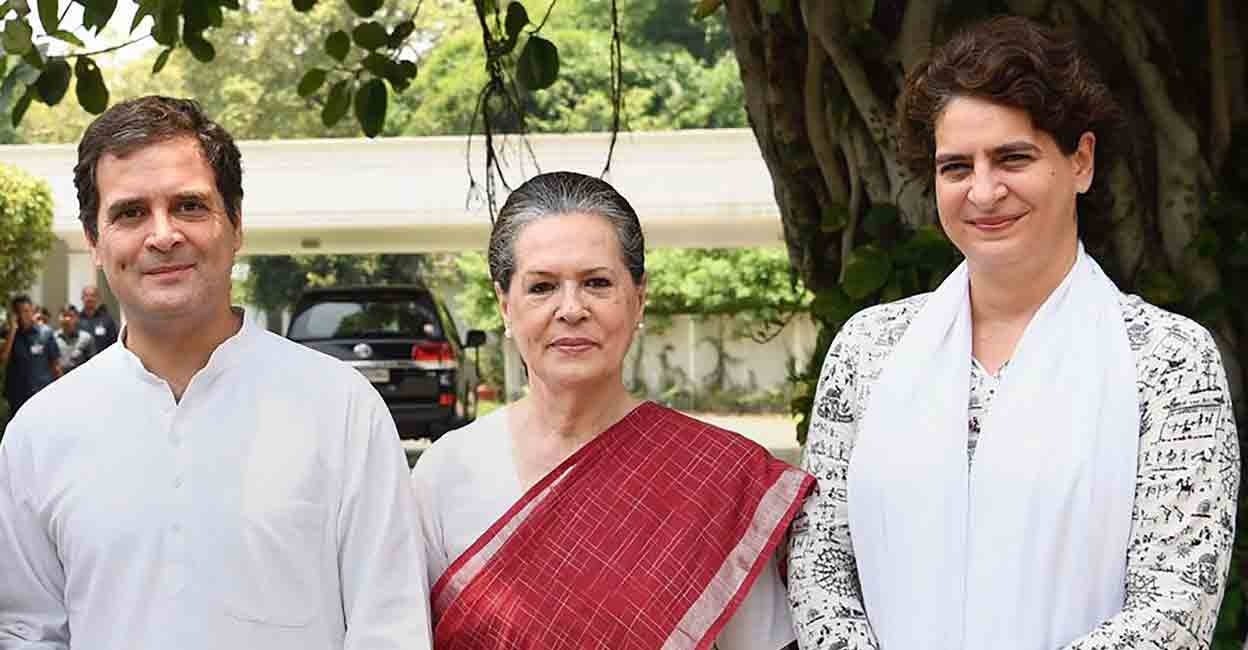 Rahul Gandhi, Sonia Gandhi and Priyanka Gandhi