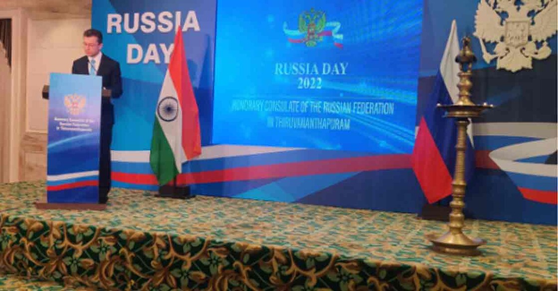 Roman Babushkin, Minister-Counsellor and Deputy Chief of Mission, Embassy of the Russian Federation at the Russia Day celebrations in Thiruvananthapuram. Photo: Special arrangement