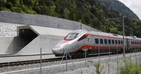 SWITZERLAND-TRANSPORT-RAIL-EU-TUNNEL