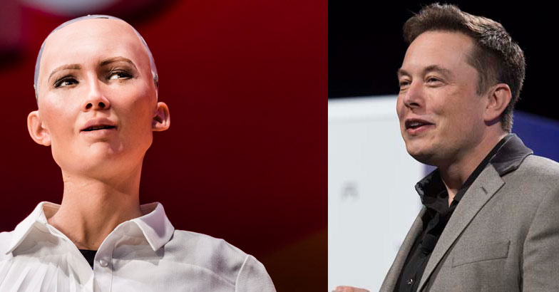 First citizen robot Sophia takes a dig at Elon Musk