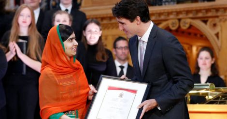 Malala becomes honorary citizen of Canada
