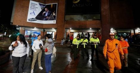 Explosion in Bogota shopping center kills at least three, wounds nine