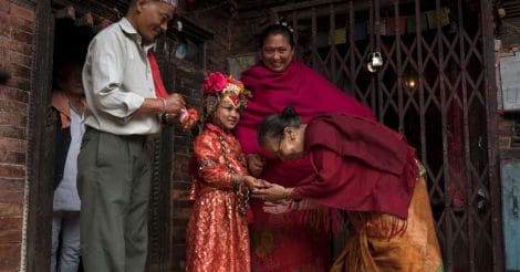 Three-year-old Trishna is new Nepali living Goddess 
