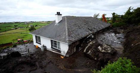 As the earth came tumbling down: Irish woman has miraculous escape after landslide hits house