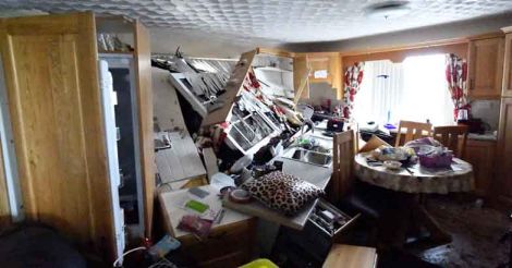 As the earth came tumbling down: Irish woman has miraculous escape after landslide hits house