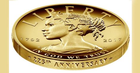 In a first, Lady Liberty depicted as African-American on new $100 gold coin