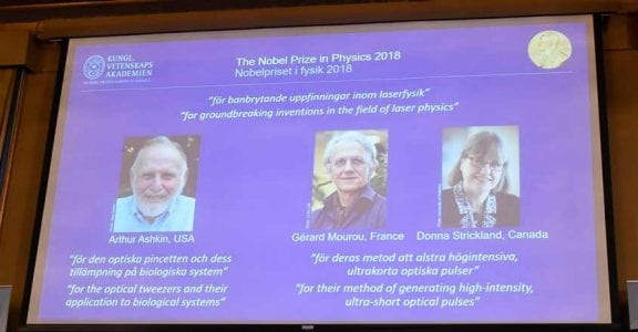 Laser scientists win Nobel physics prize for tools made of light Laser scientists win Nobel physics prize for tools made of light