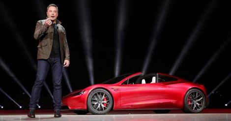 Elon Musk's Tesla Roadster spotted floating in space